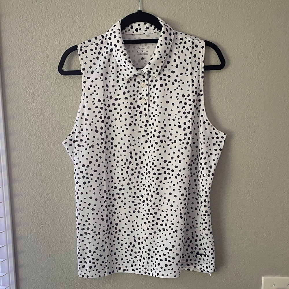 Nike golf shirt, dry, fit, Black and White
